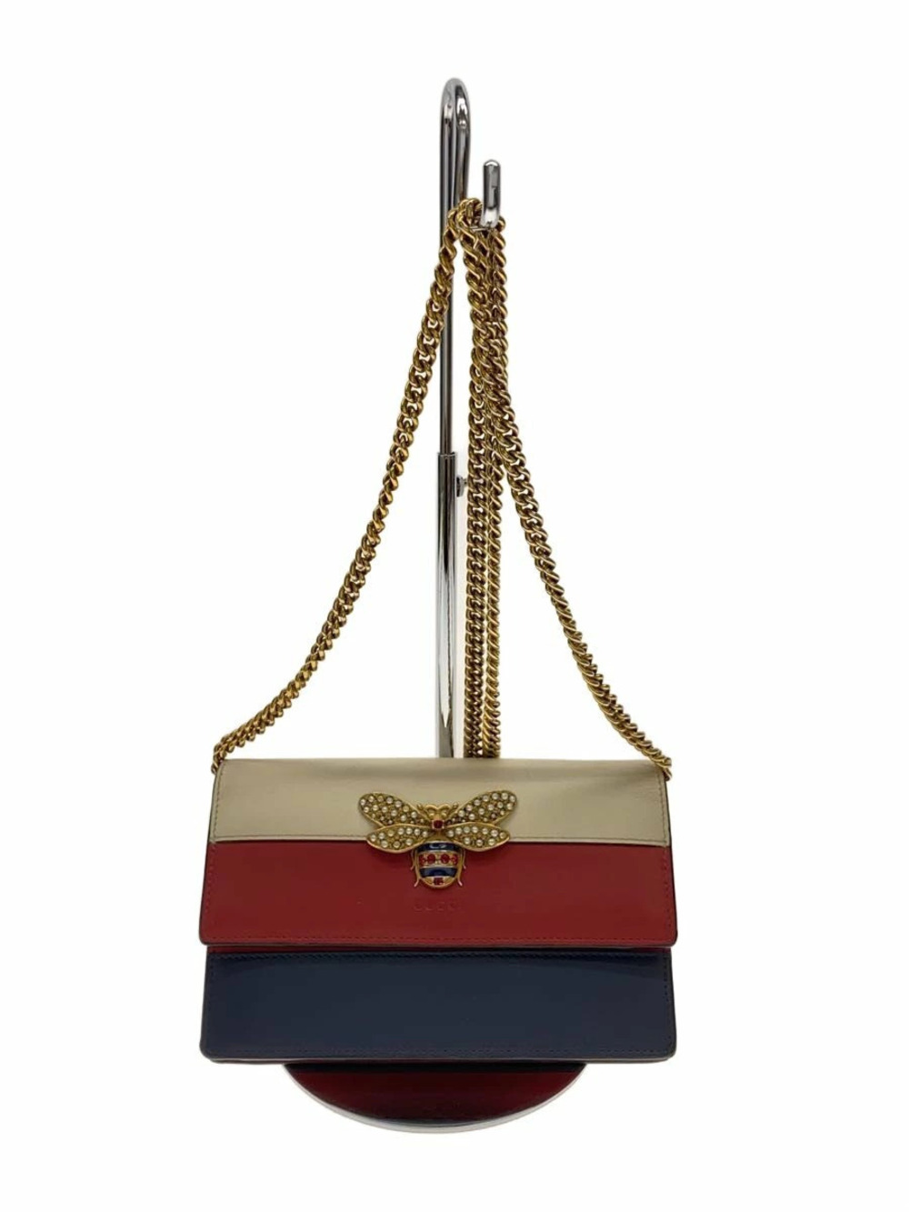 Gucci Shoulder Bag Queen Margaret Leather Multicolor